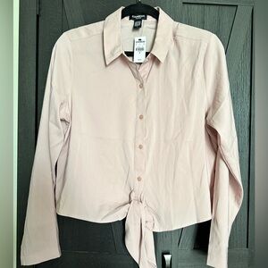 Express tie front blouse